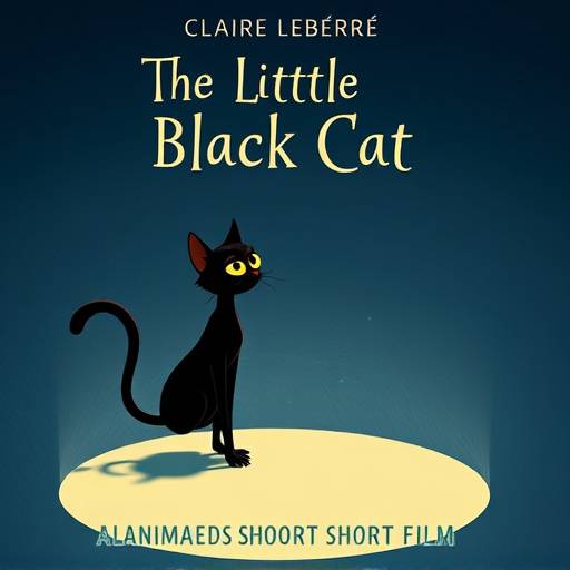 Affiche du court métrage d'animation 'Le Petit Chat Noir', réalisé par Claire Lefèvre.