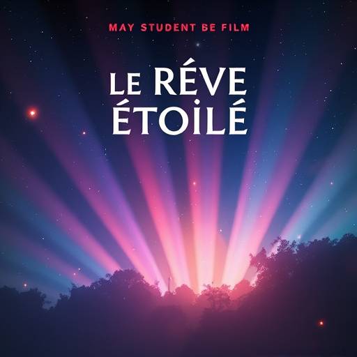 Affiche du court métrage 'Le Rêve Étoilé', réalisé par un étudiant.