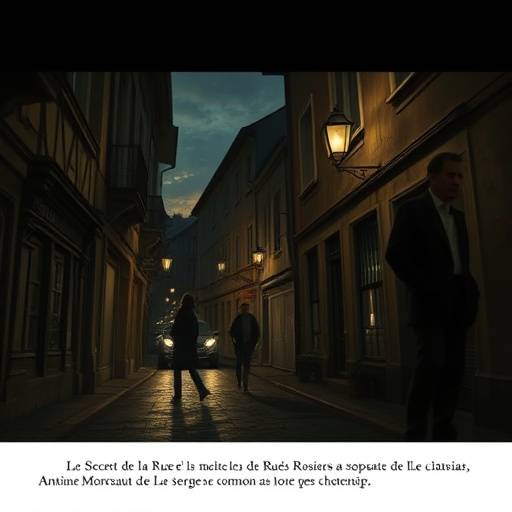 Storyboard d'une scène du film 'Le Secret de la Rue des Rosiers', par Antoine Moreau.